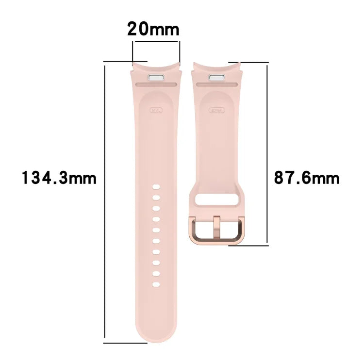 สายรัดนาฬิกาซิลิโคนสีทึบพร้อมหัวเข็มขัดสีสันสดใสแบบปลดเร็ว สำหรับ Samsung Galaxy Watch 5 40 / 44mm, สำหรับ Samsung Galaxy Watch 5 Pro, สำหรับ Samsung Galaxy Watch 4 40 / 44mm, สำหรับ Samsung Galaxy Watch 4 Classic 46 / 42mm