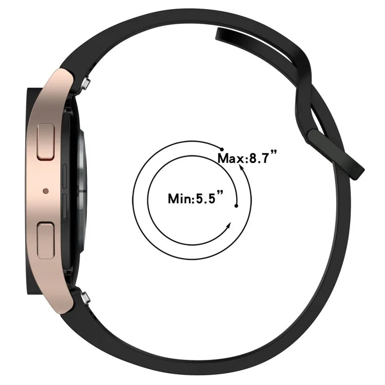 สายรัดนาฬิกาซิลิโคนสีทึบพร้อมหัวเข็มขัดสีสันสดใสแบบปลดเร็ว สำหรับ Samsung Galaxy Watch 5 40 / 44mm, สำหรับ Samsung Galaxy Watch 5 Pro, สำหรับ Samsung Galaxy Watch 4 40 / 44mm, สำหรับ Samsung Galaxy Watch 4 Classic 46 / 42mm