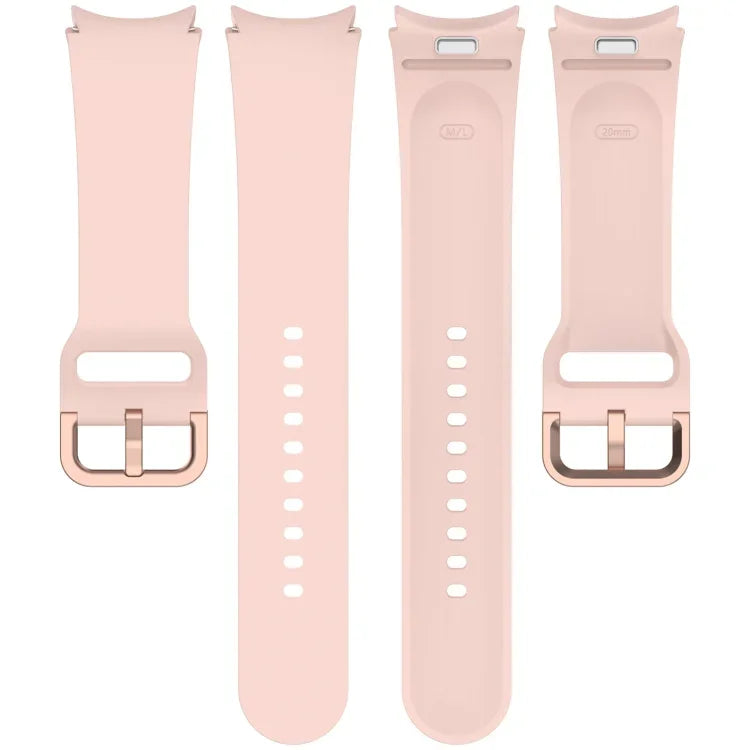 สายรัดนาฬิกาซิลิโคนสีทึบพร้อมหัวเข็มขัดสีสันสดใสแบบปลดเร็ว สำหรับ Samsung Galaxy Watch 5 40 / 44mm, สำหรับ Samsung Galaxy Watch 5 Pro, สำหรับ Samsung Galaxy Watch 4 40 / 44mm, สำหรับ Samsung Galaxy Watch 4 Classic 46 / 42mm