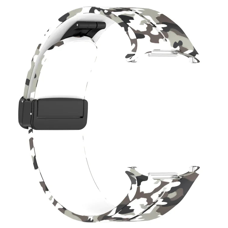 สายรัดนาฬิกาซิลิโคนพร้อมหัวเข็มขัดพับแม่เหล็ก สำหรับ Samsung Galaxy Watch Ultra 47mm