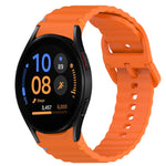 สายรัดนาฬิกาซิลิโคนลายเม็ดคลื่นเย็บพร้อมระบบปลดเร็ว สำหรับ Samsung Galaxy Watch FE ขนาด 40 มม., สำหรับ Samsung Galaxy Watch 7 ขนาด 44 มม., สำหรับ Samsung Galaxy Watch 7 ขนาด 40 มม., สำหรับ Samsung Galaxy Watch 6 Classic ขนาด 47 มม.