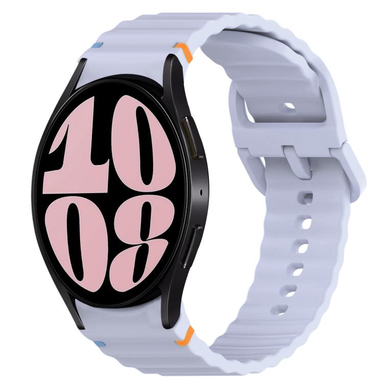 สายรัดนาฬิกาซิลิโคนลายเม็ดคลื่นเย็บพร้อมระบบปลดเร็ว สำหรับ Samsung Galaxy Watch 6 ขนาด 44 มม., สำหรับ Samsung Galaxy Watch 6 ขนาด 40 มม., สำหรับ Samsung Galaxy Watch 6 Classic ขนาด 43 มม., สำหรับ Samsung Galaxy Watch 5 Pro Golf Edition