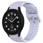สายรัดนาฬิกาซิลิโคนลายเม็ดคลื่นเย็บพร้อมระบบปลดเร็ว สำหรับ Samsung Galaxy Watch 6 ขนาด 44 มม., สำหรับ Samsung Galaxy Watch 6 ขนาด 40 มม., สำหรับ Samsung Galaxy Watch 6 Classic ขนาด 43 มม., สำหรับ Samsung Galaxy Watch 5 Pro Golf Edition