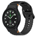สายรัดนาฬิกาซิลิโคนลายเม็ดคลื่นเย็บพร้อมระบบปลดเร็ว สำหรับ Samsung Galaxy Watch 5 Golf Edition, สำหรับ Samsung Galaxy Watch 5 ขนาด 44 มม., สำหรับ Samsung Galaxy Watch 5 Pro ขนาด 45 มม., สำหรับ Samsung Galaxy Watch 5 ขนาด 40 มม.