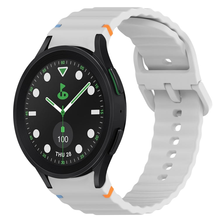 สายรัดนาฬิกาซิลิโคนลายเม็ดคลื่นเย็บพร้อมระบบปลดเร็ว สำหรับ Samsung Galaxy Watch 5 Golf Edition, สำหรับ Samsung Galaxy Watch 5 ขนาด 44 มม., สำหรับ Samsung Galaxy Watch 5 Pro ขนาด 45 มม., สำหรับ Samsung Galaxy Watch 5 ขนาด 40 มม.
