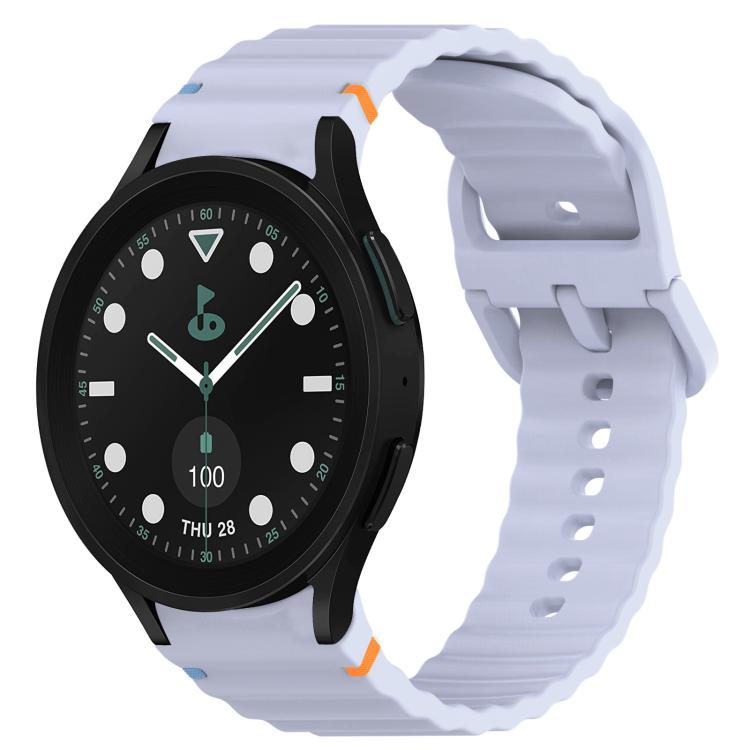 สายรัดนาฬิกาซิลิโคนลายเม็ดคลื่นเย็บพร้อมระบบปลดเร็ว สำหรับ Samsung Galaxy Watch 5 Golf Edition, สำหรับ Samsung Galaxy Watch 5 ขนาด 44 มม., สำหรับ Samsung Galaxy Watch 5 Pro ขนาด 45 มม., สำหรับ Samsung Galaxy Watch 5 ขนาด 40 มม.