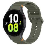 สายรัดนาฬิกาซิลิโคนลายเม็ดคลื่นเย็บพร้อมระบบปลดเร็ว สำหรับ Samsung Galaxy Watch 5 Golf Edition, สำหรับ Samsung Galaxy Watch 5 ขนาด 44 มม., สำหรับ Samsung Galaxy Watch 5 Pro ขนาด 45 มม., สำหรับ Samsung Galaxy Watch 5 ขนาด 40 มม.
