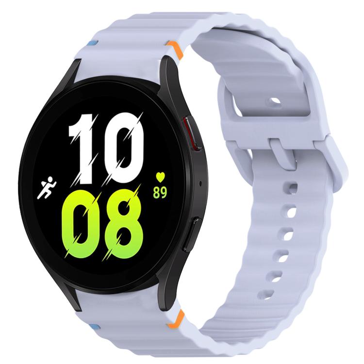 สายรัดนาฬิกาซิลิโคนลายเม็ดคลื่นเย็บพร้อมระบบปลดเร็ว สำหรับ Samsung Galaxy Watch 5 Golf Edition, สำหรับ Samsung Galaxy Watch 5 ขนาด 44 มม., สำหรับ Samsung Galaxy Watch 5 Pro ขนาด 45 มม., สำหรับ Samsung Galaxy Watch 5 ขนาด 40 มม.