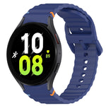 สายรัดนาฬิกาซิลิโคนลายเม็ดคลื่นเย็บพร้อมระบบปลดเร็ว สำหรับ Samsung Galaxy Watch 5 Golf Edition, สำหรับ Samsung Galaxy Watch 5 ขนาด 44 มม., สำหรับ Samsung Galaxy Watch 5 Pro ขนาด 45 มม., สำหรับ Samsung Galaxy Watch 5 ขนาด 40 มม.