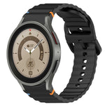 สายรัดนาฬิกาซิลิโคนลายเม็ดคลื่นเย็บพร้อมระบบปลดเร็ว สำหรับ Samsung Galaxy Watch 5 Golf Edition, สำหรับ Samsung Galaxy Watch 5 ขนาด 44 มม., สำหรับ Samsung Galaxy Watch 5 Pro ขนาด 45 มม., สำหรับ Samsung Galaxy Watch 5 ขนาด 40 มม.