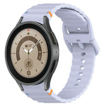 สายรัดนาฬิกาซิลิโคนลายเม็ดคลื่นเย็บพร้อมระบบปลดเร็ว สำหรับ Samsung Galaxy Watch 5 Golf Edition, สำหรับ Samsung Galaxy Watch 5 ขนาด 44 มม., สำหรับ Samsung Galaxy Watch 5 Pro ขนาด 45 มม., สำหรับ Samsung Galaxy Watch 5 ขนาด 40 มม.