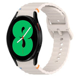 สายรัดนาฬิกาซิลิโคนลายคลื่นเย็บ พร้อมระบบปลดล็อกด่วน สำหรับ Samsung Galaxy Watch 4 44 มม. สำหรับ Samsung Galaxy Watch 4 40 มม. สำหรับ Samsung Galaxy Watch 4 Classic 46 มม. สำหรับ Samsung Galaxy Watch 4 Classic 42 มม.