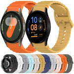 สายรัดนาฬิกาซิลิโคนลายเม็ดคลื่นเย็บพร้อมระบบปลดเร็ว สำหรับ Samsung Galaxy Watch 5 Golf Edition, สำหรับ Samsung Galaxy Watch 5 ขนาด 44 มม., สำหรับ Samsung Galaxy Watch 5 Pro ขนาด 45 มม., สำหรับ Samsung Galaxy Watch 5 ขนาด 40 มม.