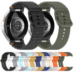 สายรัดนาฬิกาซิลิโคนลายเม็ดคลื่นเย็บพร้อมระบบปลดเร็ว สำหรับ Samsung Galaxy Watch 5 Golf Edition, สำหรับ Samsung Galaxy Watch 5 ขนาด 44 มม., สำหรับ Samsung Galaxy Watch 5 Pro ขนาด 45 มม., สำหรับ Samsung Galaxy Watch 5 ขนาด 40 มม.