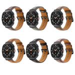 สายรัดนาฬิกาหนังแท้สีดำเย็บ พร้อมหัวเข็มขัด สำหรับ Samsung Galaxy Watch Ultra 47 มม.