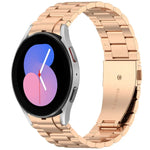 Three Beads Button Quick Release Metal Watch Band, For Samsung Galaxy Watch FE 40mm, For Samsung Galaxy Watch 7 40 / 44mm, For Samsung Galaxy Watch 6 Classic 43 / 47mm, For Samsung Galaxy Watch 6  40 / 44mm, For Samsung Galaxy Watch 5 40 / 44mm        ...