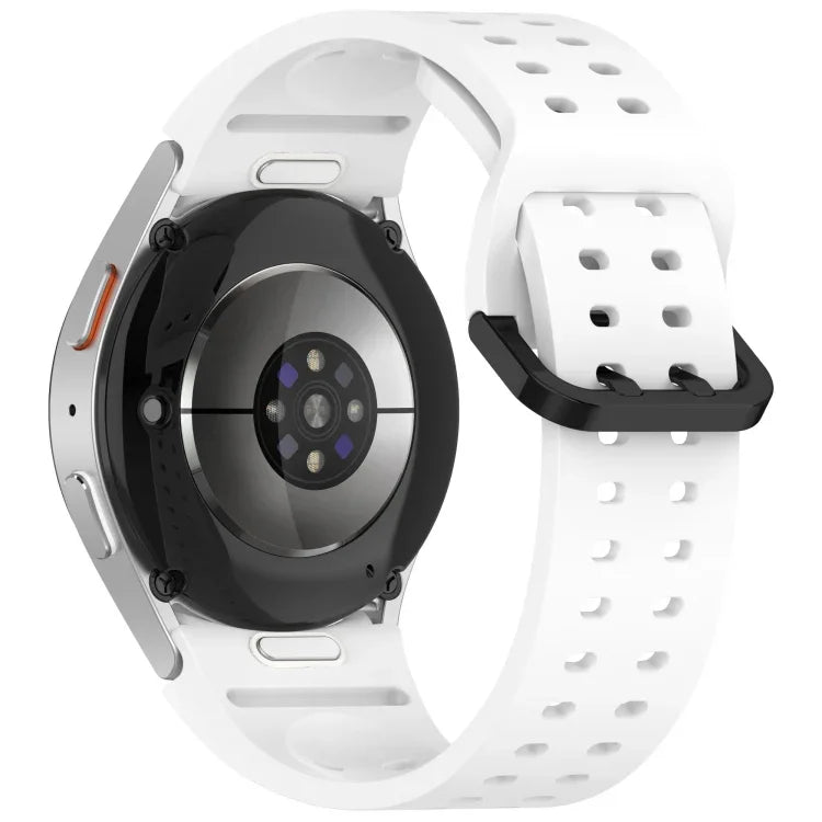 Diplopore Button Quick Release Silicone Watch Band, For Samsung Galaxy Watch 4 40 / 44mm, For Samsung Galaxy Watch 4 Classic 42 / 46mm