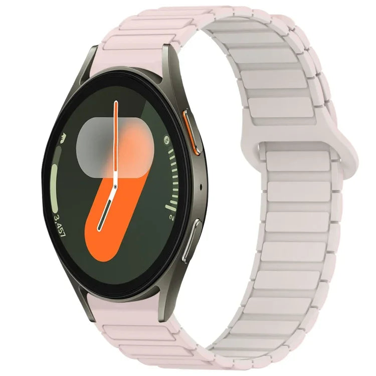 สายรัดนาฬิกาซิลิโคนหัวเข็มขัดแม่เหล็กสองสี สำหรับ Samsung Galaxy Watch 7 40 / 44 มม.