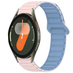 สายรัดนาฬิกาซิลิโคนหัวเข็มขัดแม่เหล็กสองสี สำหรับ Samsung Galaxy Watch 7 40 / 44 มม.