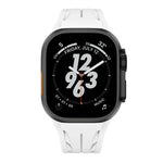 สายรัดนาฬิกาซิลิโคนหัวเข็มขัดผีเสื้อสแตนเลสสีดำ Tailor สำหรับ Apple Watch 44 มม. / 45 มม. / 46 มม. / 49 มม.