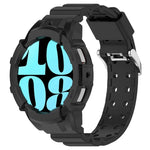 ชุดสายรัดนาฬิกาซิลิโคน Armor พร้อมเคส สำหรับ Samsung Galaxy Watch 7 44 มม., สำหรับ Samsung Galaxy Watch 7 40 มม.
