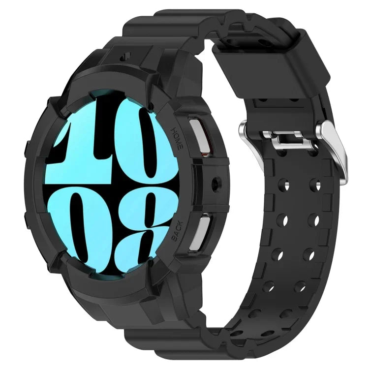 ชุดสายรัดนาฬิกาซิลิโคน Armor พร้อมเคส สำหรับ Samsung Galaxy Watch 7 44 มม., สำหรับ Samsung Galaxy Watch 7 40 มม.