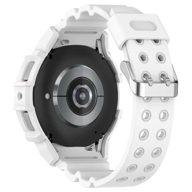 ชุดสายรัดนาฬิกาซิลิโคน Armor พร้อมเคส สำหรับ Samsung Galaxy Watch 7 44 มม., สำหรับ Samsung Galaxy Watch 7 40 มม.