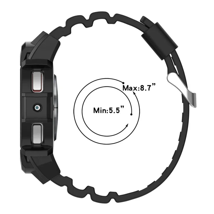 ชุดสายรัดนาฬิกาซิลิโคน Armor พร้อมเคส สำหรับ Samsung Galaxy Watch 7 44 มม., สำหรับ Samsung Galaxy Watch 7 40 มม.