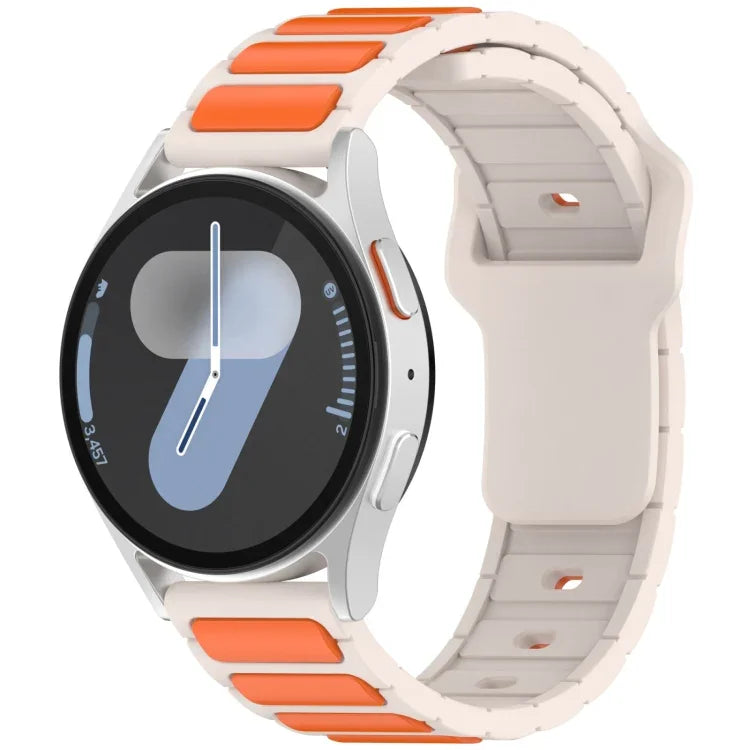 สายรัดนาฬิกาซิลิโคนรูปตัว I สองสี สำหรับ Samsung Galaxy Watch 20 มม., สำหรับ Samsung Galaxy Watch 22 มม.