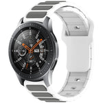 สายรัดนาฬิกาซิลิโคนรูปตัว I สองสี สำหรับ Samsung Galaxy Watch 20 มม., สำหรับ Samsung Galaxy Watch 22 มม.