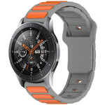 สายรัดนาฬิกาซิลิโคนรูปตัว I สองสี สำหรับ Samsung Galaxy Watch 20 มม., สำหรับ Samsung Galaxy Watch 22 มม.