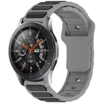 สายรัดนาฬิกาซิลิโคนรูปตัว I สองสี สำหรับ Samsung Galaxy Watch 20 มม., สำหรับ Samsung Galaxy Watch 22 มม.
