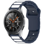 สายรัดนาฬิกาซิลิโคนรูปตัว I สองสี สำหรับ Samsung Galaxy Watch 20 มม., สำหรับ Samsung Galaxy Watch 22 มม.
