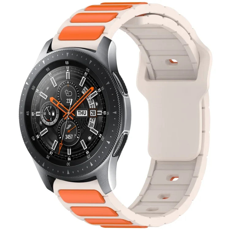 สายรัดนาฬิกาซิลิโคนรูปตัว I สองสี สำหรับ Samsung Galaxy Watch 20 มม., สำหรับ Samsung Galaxy Watch 22 มม.