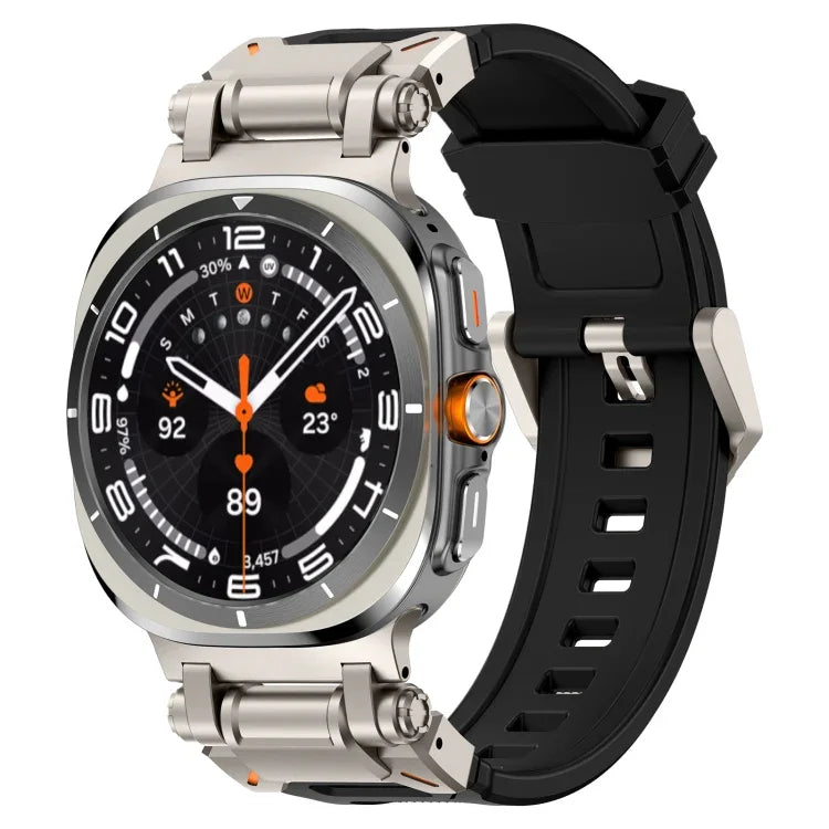 สายรัดนาฬิกาซิลิโคนหัวต่อไทเทเนียมปลดล็อกเร็ว สำหรับ Samsung Galaxy Watch Ultra 47 มม. / Ultra 2025