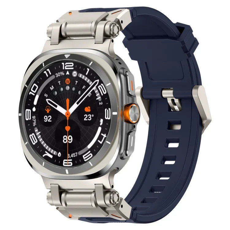 สายรัดนาฬิกาซิลิโคนหัวต่อไทเทเนียมปลดล็อกเร็ว สำหรับ Samsung Galaxy Watch Ultra 47 มม. / Ultra 2025