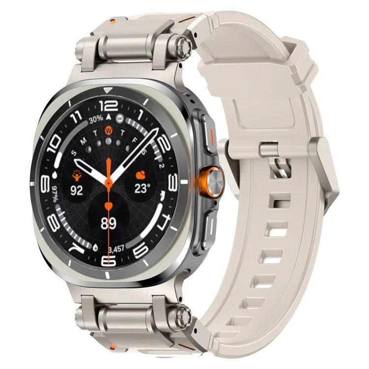 สายรัดนาฬิกาซิลิโคนหัวต่อไทเทเนียมปลดล็อกเร็ว สำหรับ Samsung Galaxy Watch Ultra 47 มม. / Ultra 2025