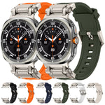 สายรัดนาฬิกาซิลิโคนหัวต่อไทเทเนียมปลดล็อกเร็ว สำหรับ Samsung Galaxy Watch Ultra 47 มม. / Ultra 2025