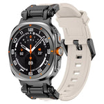 Black Connector Quick Release Silicone Watch Band, For Samsung Galaxy Watch Ultra 47mm / Ultra 2025