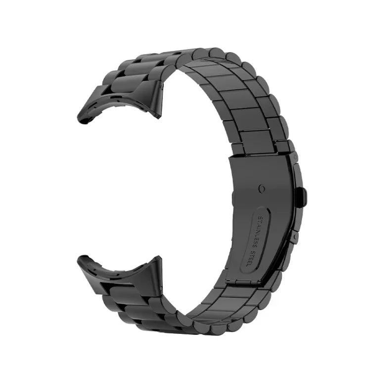 สายรัดข้อมือโลหะสแตนเลสพับสามเม็ดแบบบัคเคิลรวม สำหรับ Google Pixel Watch 4 / Watch 3 45mm