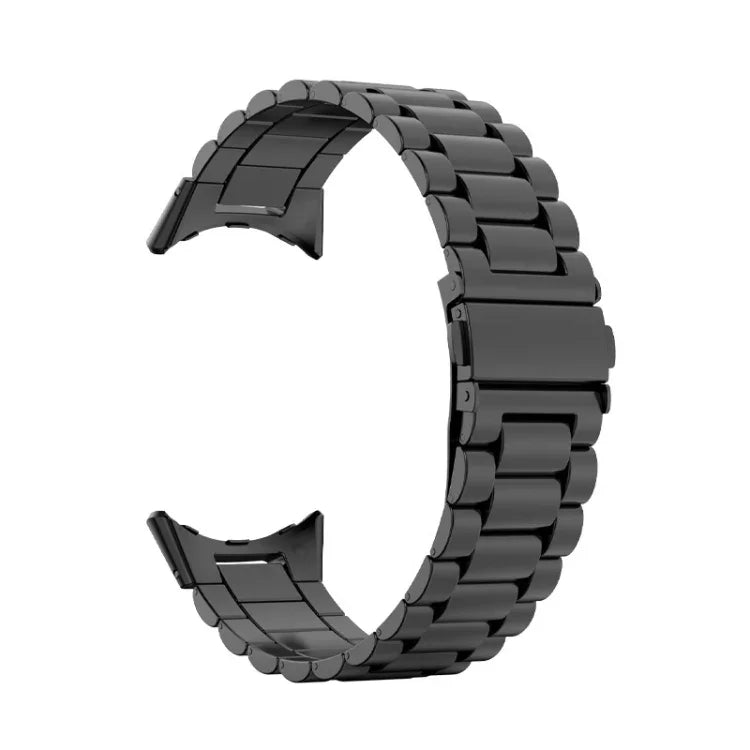 สายรัดข้อมือโลหะสแตนเลสพับสามเม็ดแบบบัคเคิลรวม สำหรับ Google Pixel Watch 4 / Watch 3 45mm