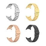 สายรัดข้อมือโลหะสแตนเลสพับสามเม็ดแบบบัคเคิลรวม สำหรับ Google Pixel Watch 4 / Watch 3 45mm