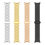 สายรัดข้อมือโลหะสแตนเลสพับสามเม็ดแบบบัคเคิลรวม สำหรับ Google Pixel Watch 4 / Watch 3 45mm