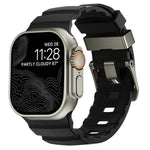 สายรัดนาฬิกาซิลิโคนหนาหัวเข็มขัดสีเทา Wild Path สำหรับ Apple Watch 46 มม. / 49 มม. / 45 มม. / 44 มม.
