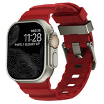 สายรัดนาฬิกาซิลิโคนหนาหัวเข็มขัดสีเทา Wild Path สำหรับ Apple Watch 46 มม. / 49 มม. / 45 มม. / 44 มม.