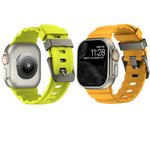 สายรัดนาฬิกาซิลิโคนหนาหัวเข็มขัดสีเทา Wild Path สำหรับ Apple Watch 46 มม. / 49 มม. / 45 มม. / 44 มม.