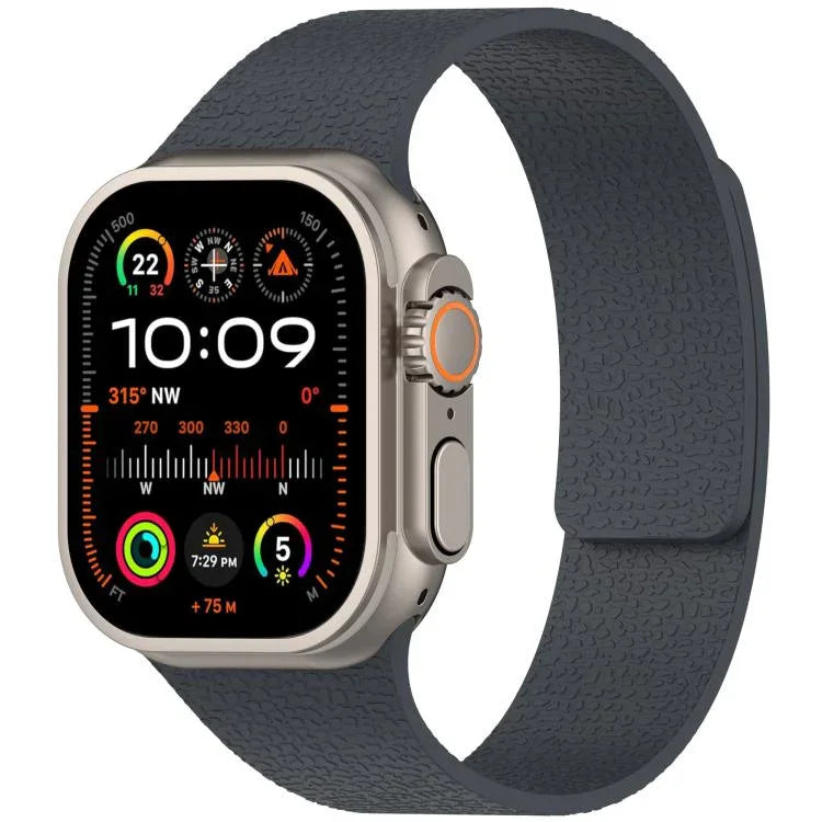 สายรัดนาฬิกาซิลิโคนแม่เหล็กลายลิ้นจี่ สำหรับ Apple Watch 46 มม. / 49 มม. / 45 มม. / 44 มม. และ Apple Watch 42 มม. / 41 มม. / 40 มม. / 38 มม.