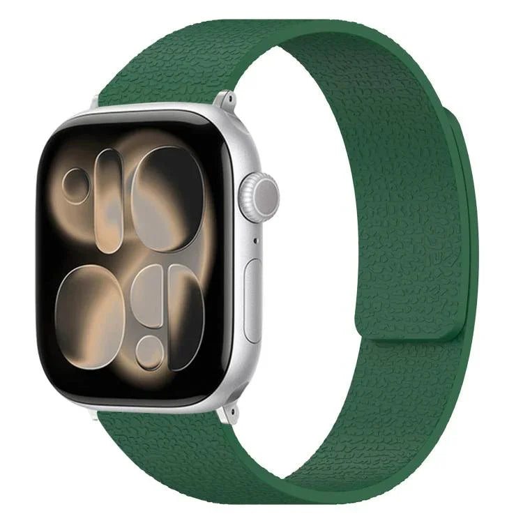 สายรัดนาฬิกาซิลิโคนแม่เหล็กลายลิ้นจี่ สำหรับ Apple Watch 46 มม. / 49 มม. / 45 มม. / 44 มม. และ Apple Watch 42 มม. / 41 มม. / 40 มม. / 38 มม.