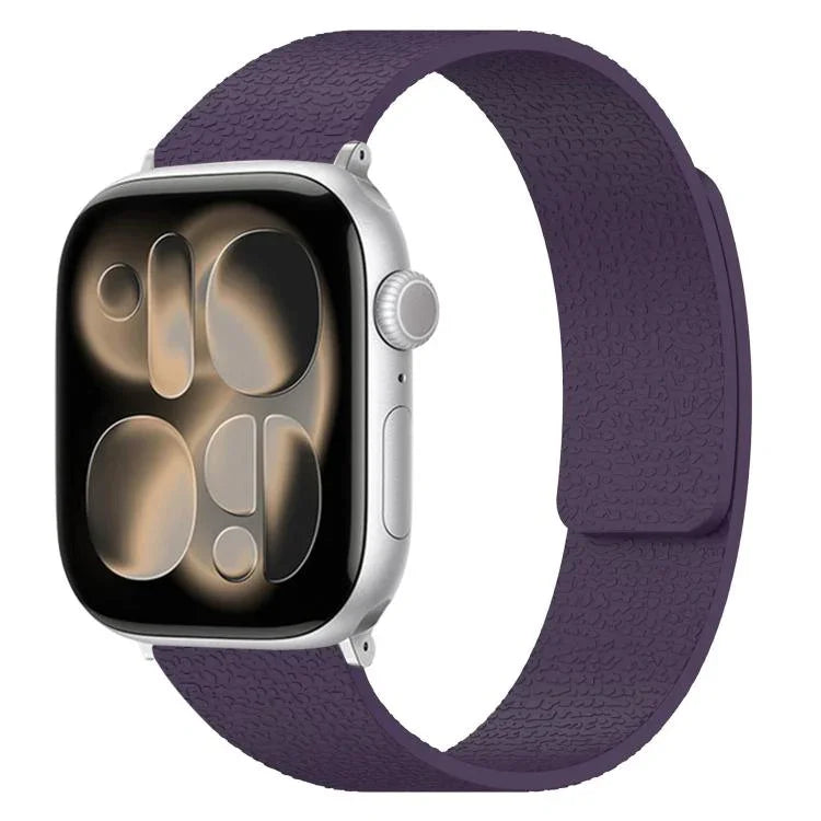 สายรัดนาฬิกาซิลิโคนแม่เหล็กลายลิ้นจี่ สำหรับ Apple Watch 46 มม. / 49 มม. / 45 มม. / 44 มม. และ Apple Watch 42 มม. / 41 มม. / 40 มม. / 38 มม.