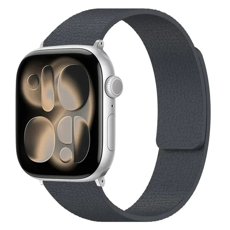 สายรัดนาฬิกาซิลิโคนแม่เหล็กลายลิ้นจี่ สำหรับ Apple Watch 46 มม. / 49 มม. / 45 มม. / 44 มม. และ Apple Watch 42 มม. / 41 มม. / 40 มม. / 38 มม.